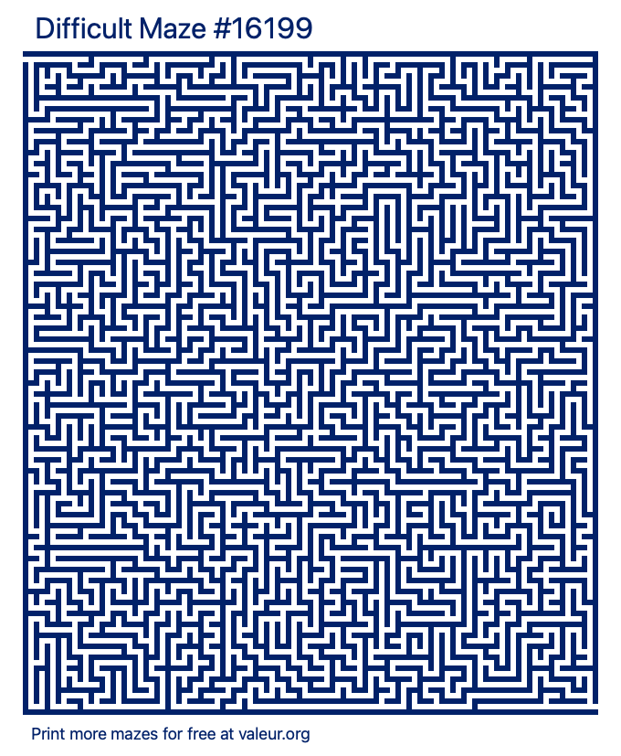 Free Printable Difficult Maze number 16199