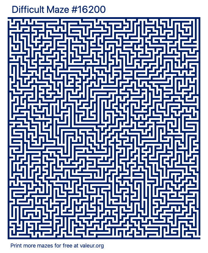 Free Printable Difficult Maze number 16200