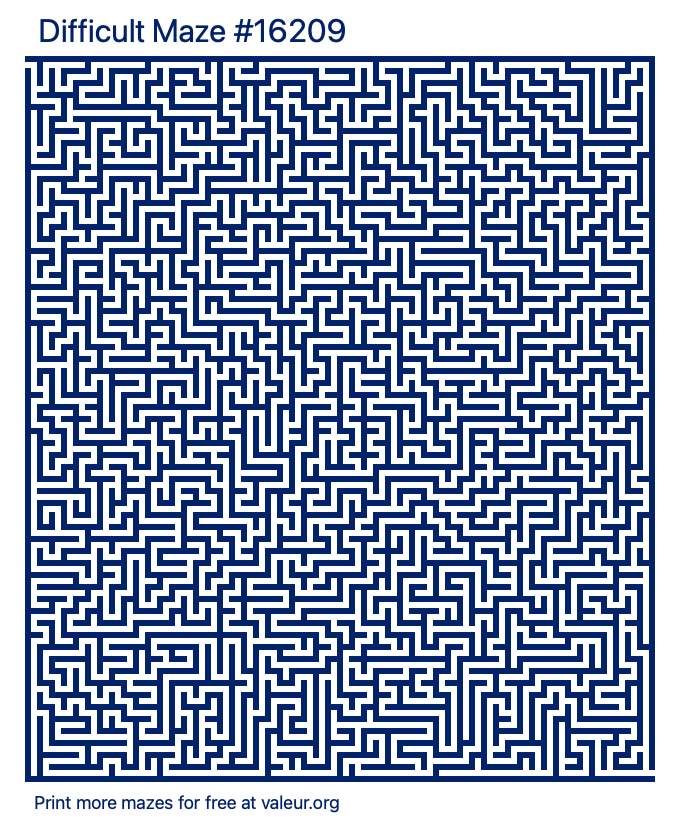 Free Printable Difficult Maze number 16209