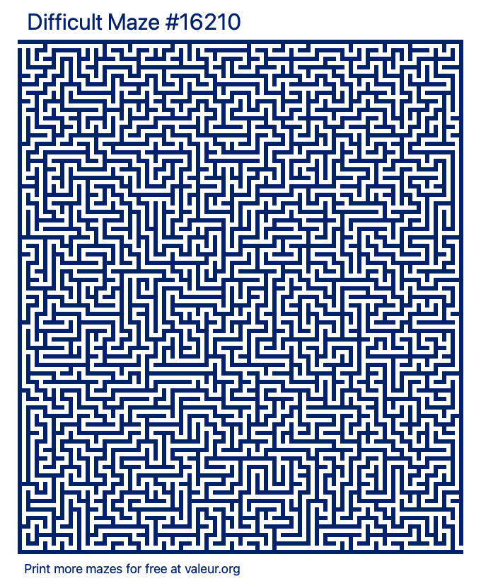 Free Printable Difficult Maze number 16210