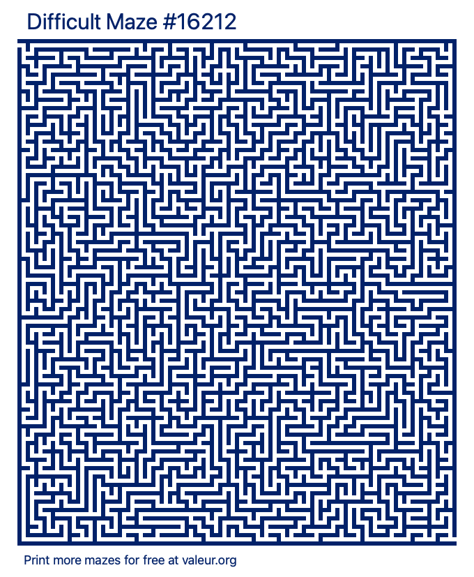 Free Printable Difficult Maze number 16212