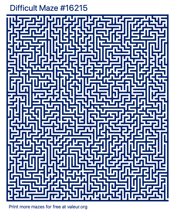 Free Printable Difficult Maze number 16215