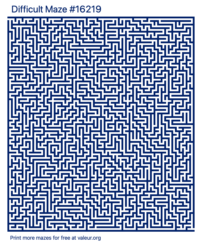 Free Printable Difficult Maze number 16219