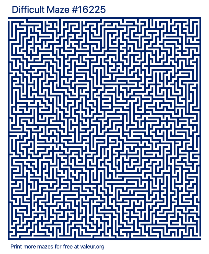 Free Printable Difficult Maze number 16225