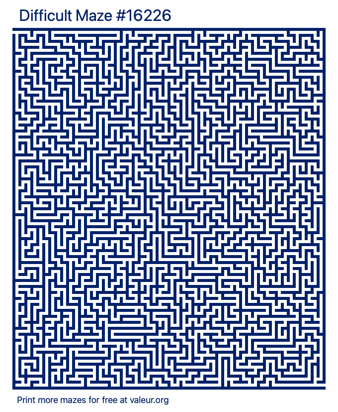 Free Printable Difficult Maze number 16226