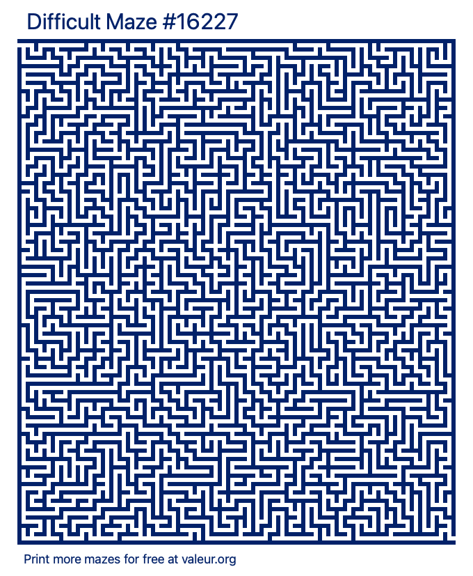 Free Printable Difficult Maze number 16227