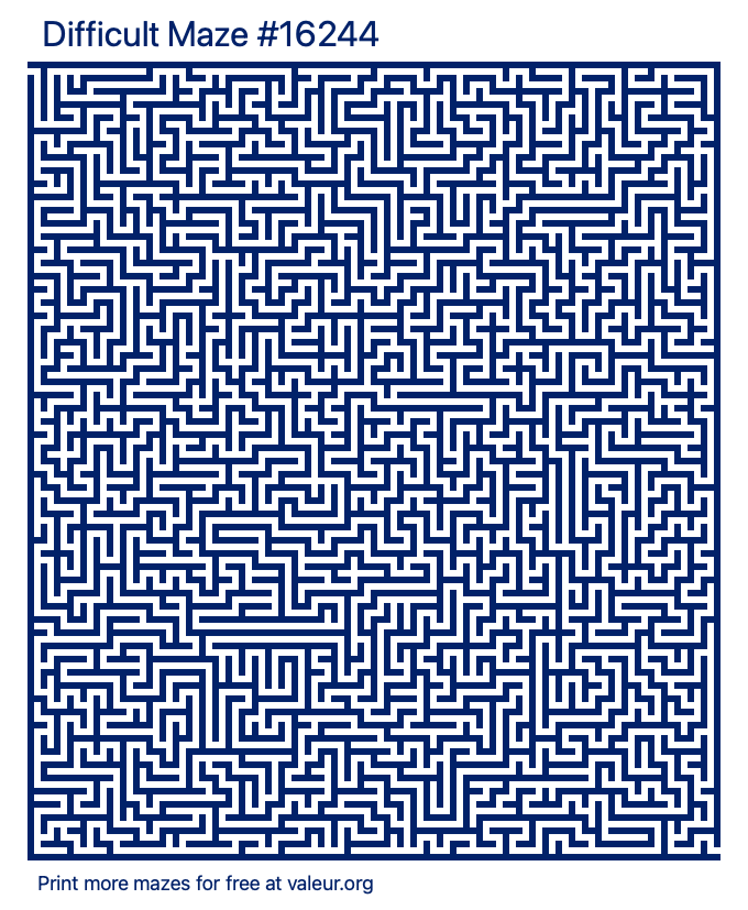 Free Printable Difficult Maze number 16244