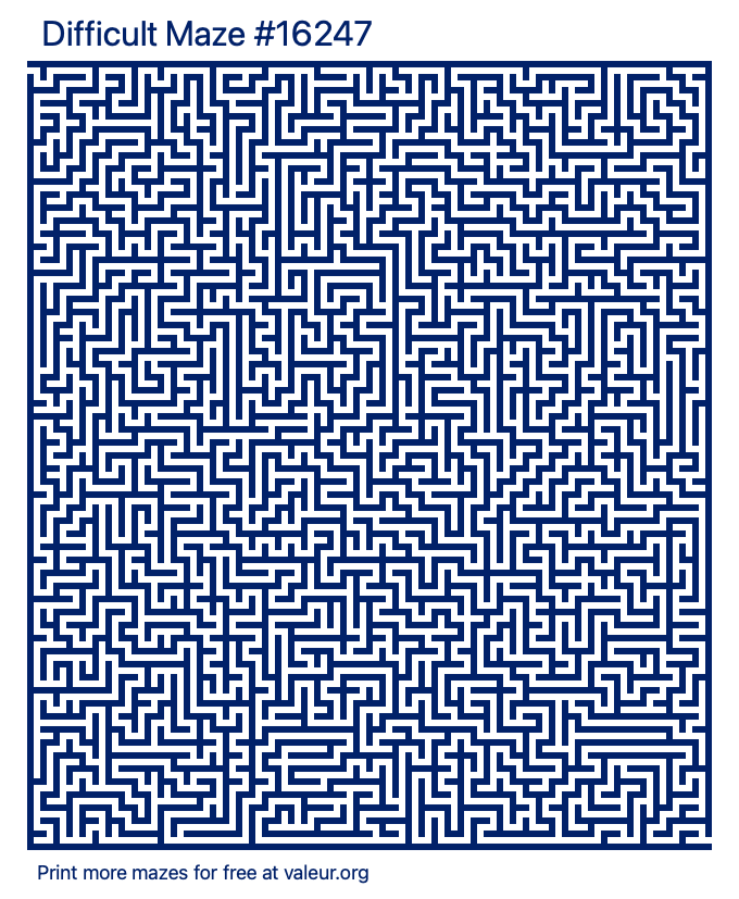 Free Printable Difficult Maze number 16247