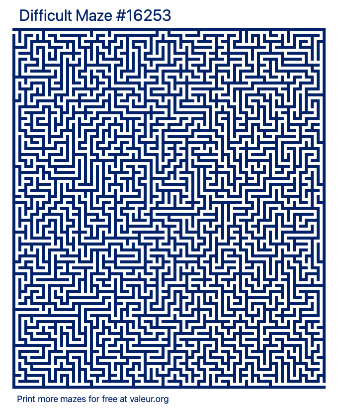Free Printable Difficult Maze number 16253