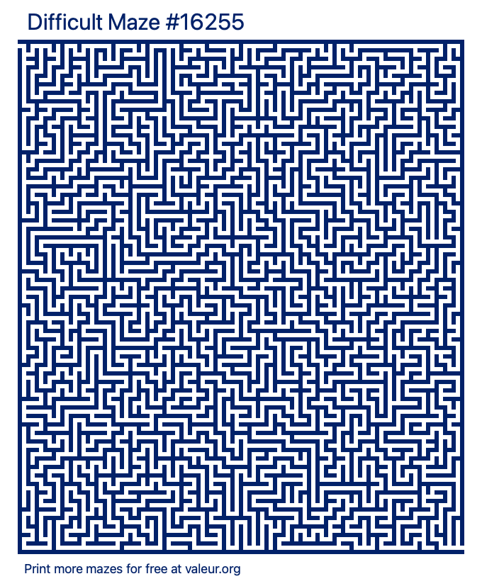 Free Printable Difficult Maze number 16255