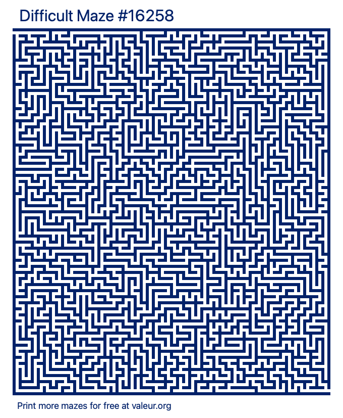 Free Printable Difficult Maze number 16258