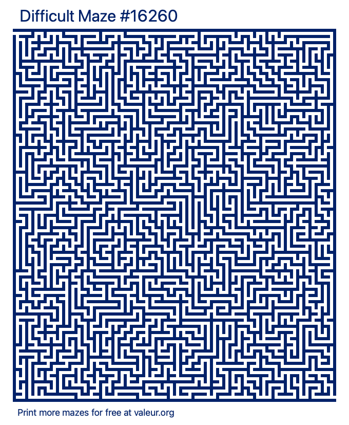 Free Printable Difficult Maze number 16260