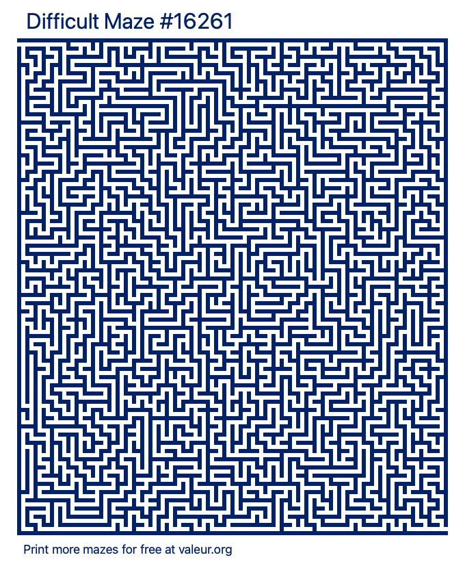 Free Printable Difficult Maze number 16261