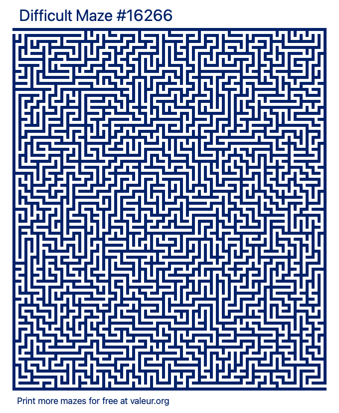 Free Printable Difficult Maze number 16266