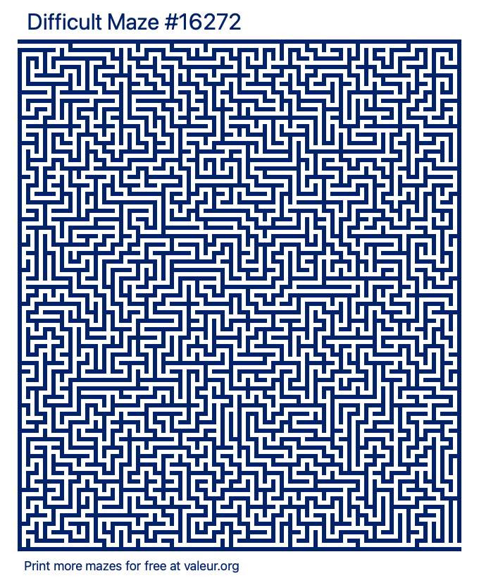 Free Printable Difficult Maze number 16272
