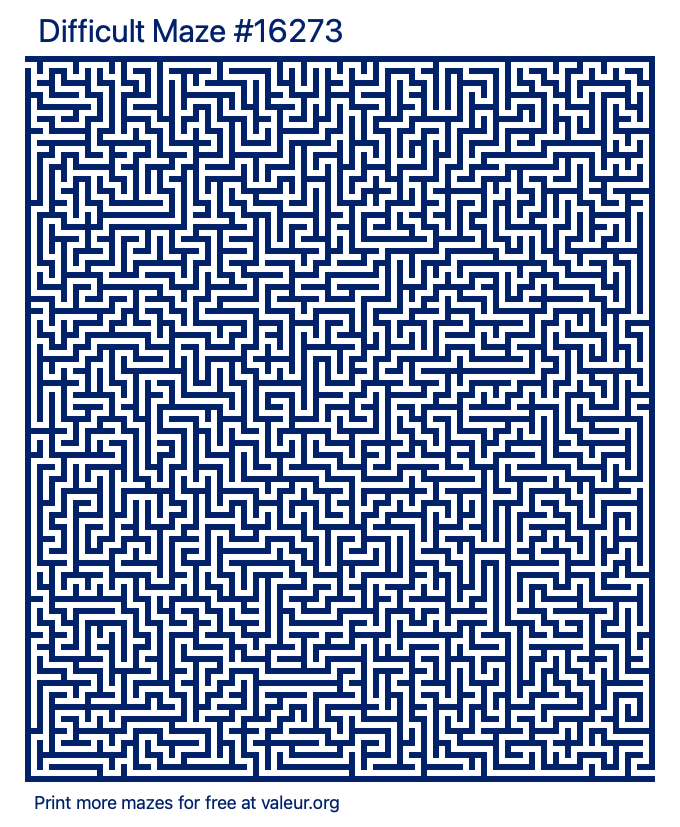 Free Printable Difficult Maze number 16273