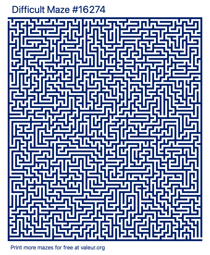 Free Printable Difficult Maze number 16274