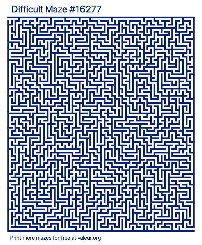Free Printable Difficult Maze number 16277