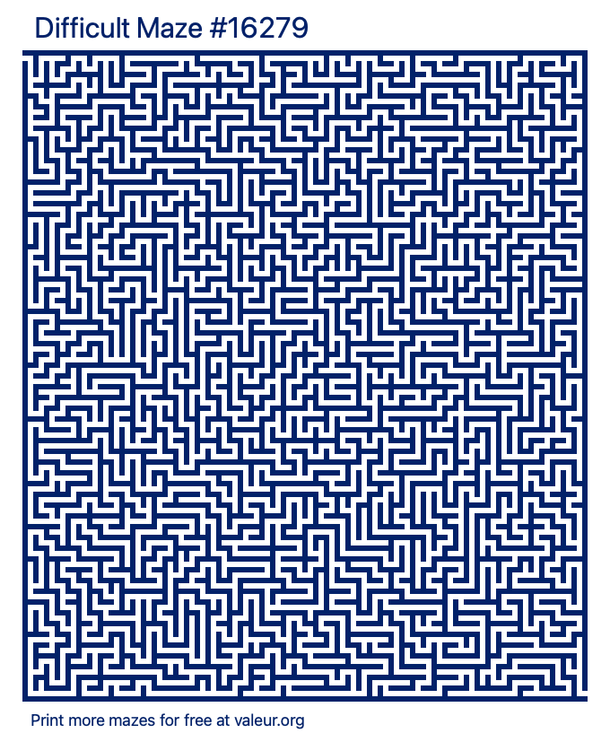 Free Printable Difficult Maze number 16279