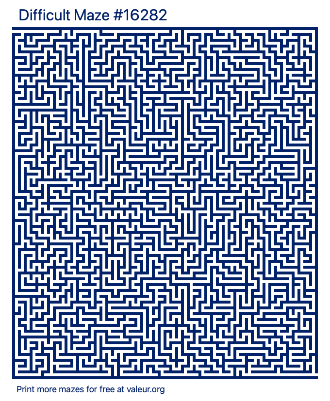 Free Printable Difficult Maze number 16282