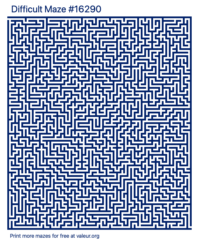Free Printable Difficult Maze number 16290