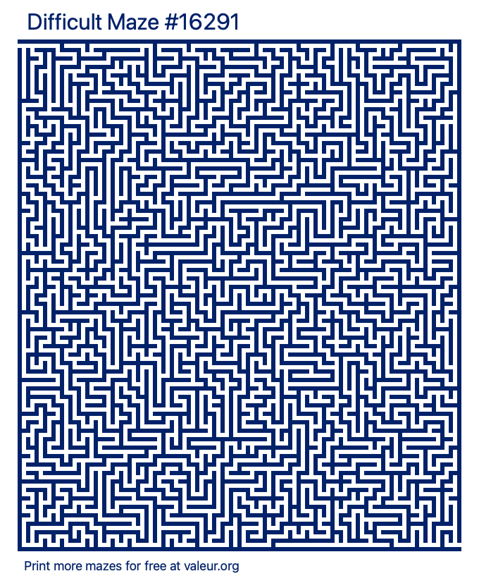 Free Printable Difficult Maze number 16291
