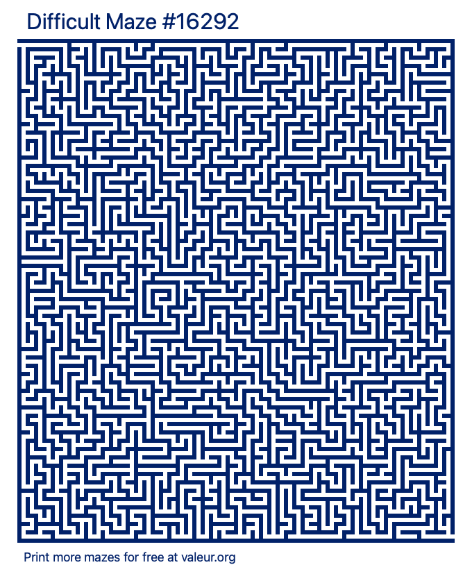 Free Printable Difficult Maze number 16292
