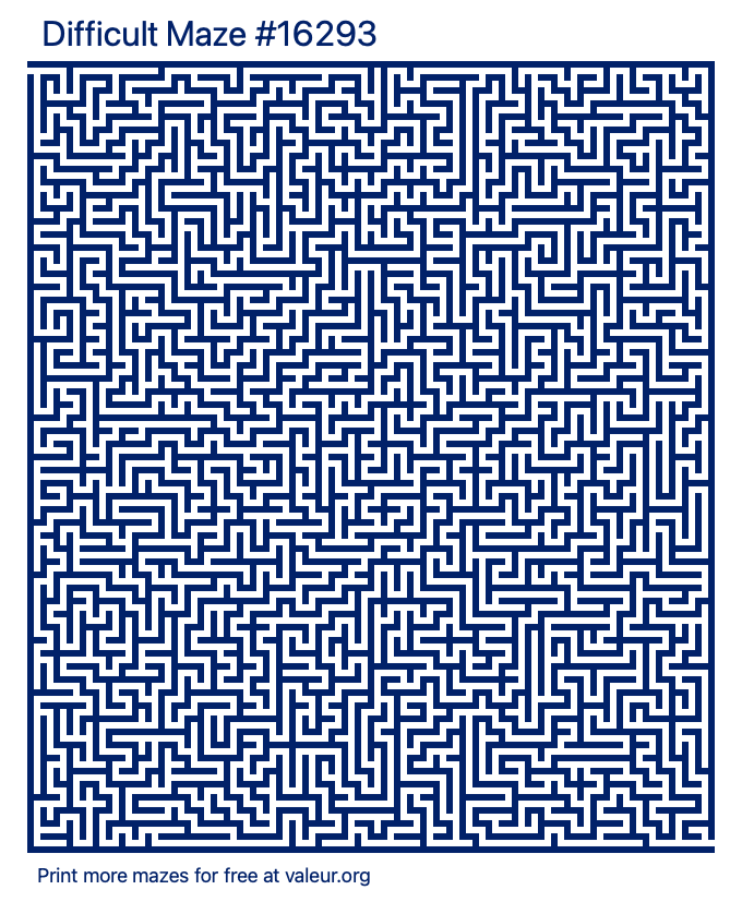 Free Printable Difficult Maze number 16293