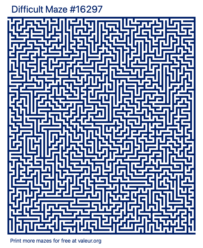 Free Printable Difficult Maze number 16297