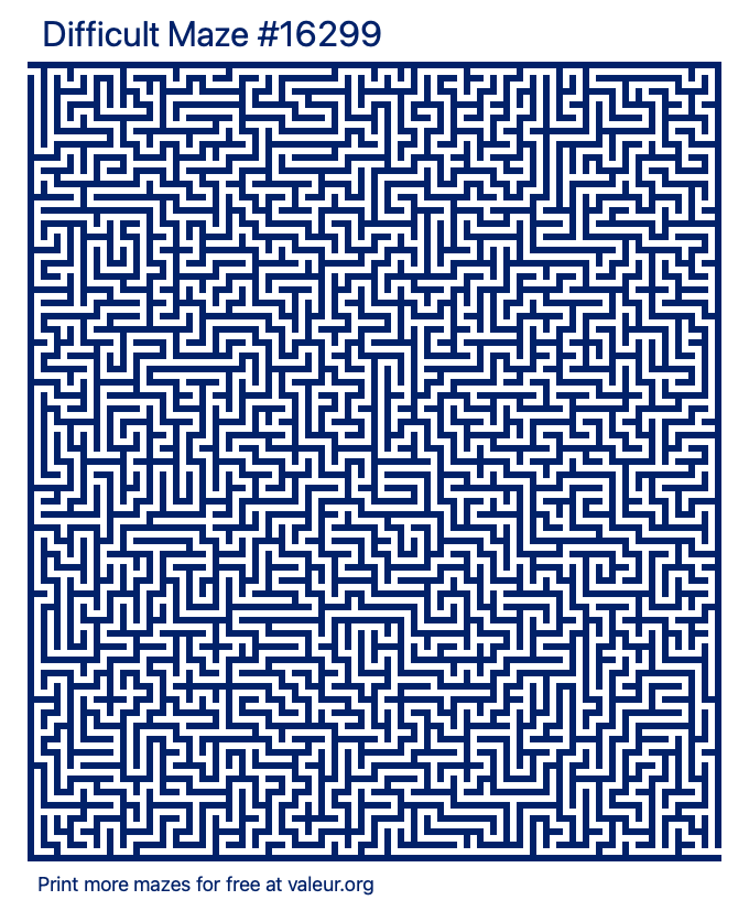 Free Printable Difficult Maze number 16299