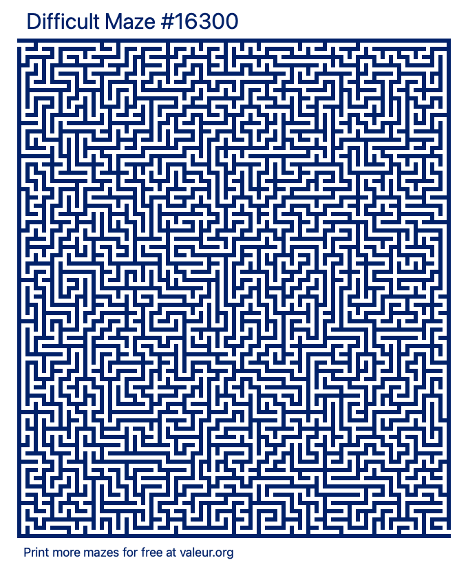 Free Printable Difficult Maze number 16300