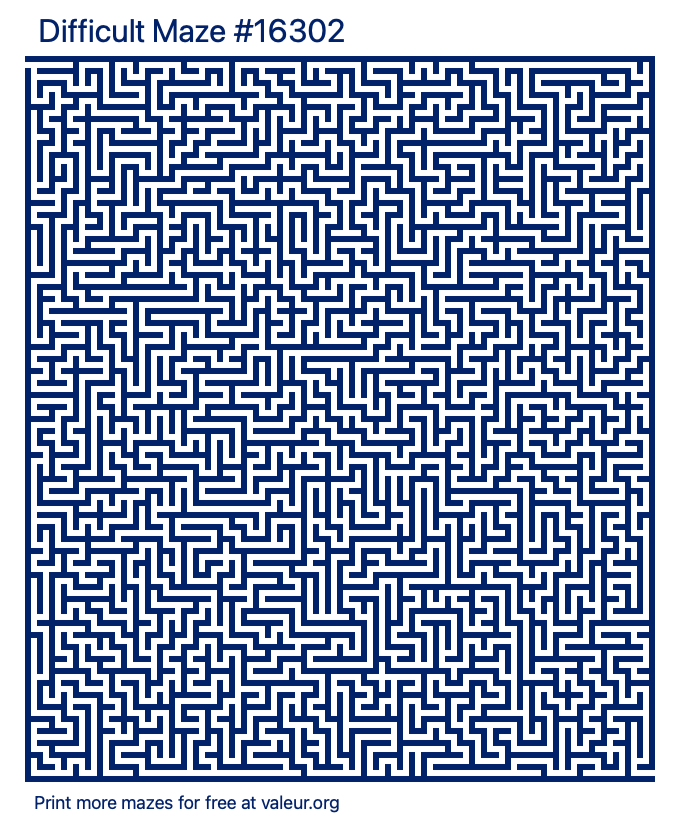 Free Printable Difficult Maze number 16302