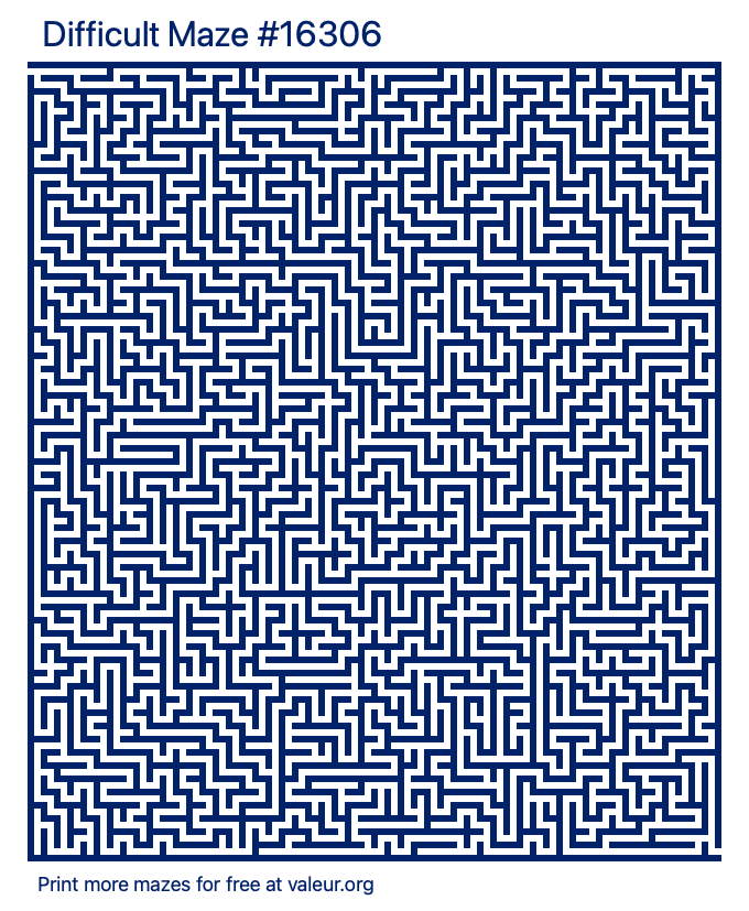 Free Printable Difficult Maze number 16306