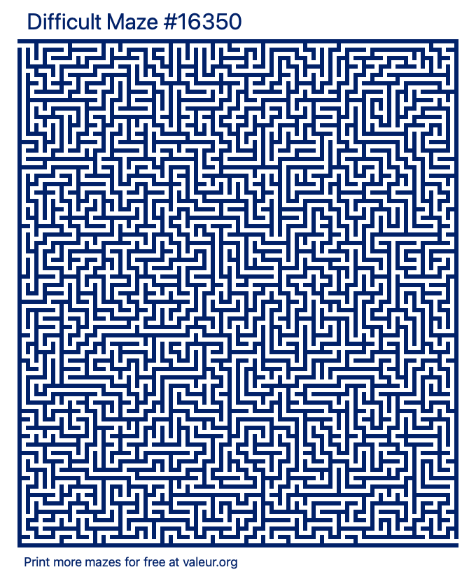 Free Printable Difficult Maze number 16350