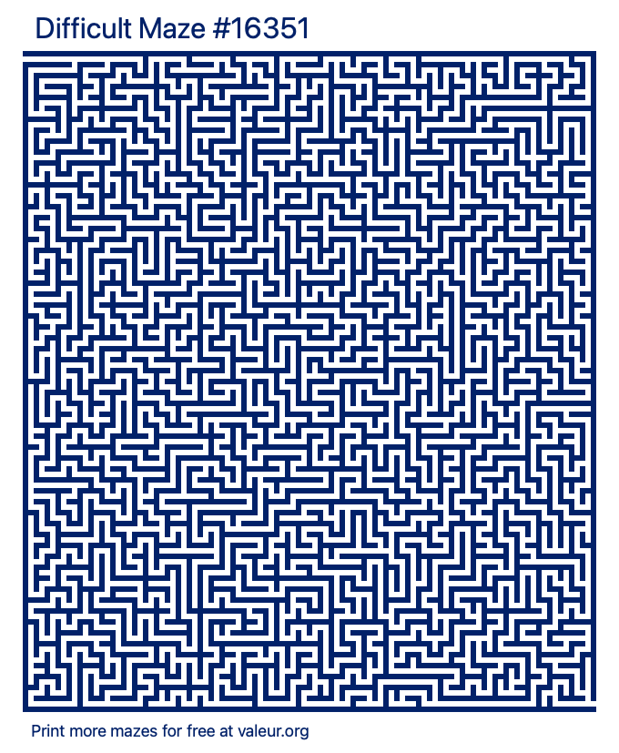 Free Printable Difficult Maze number 16351