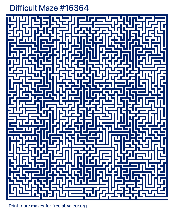 Free Printable Difficult Maze number 16364