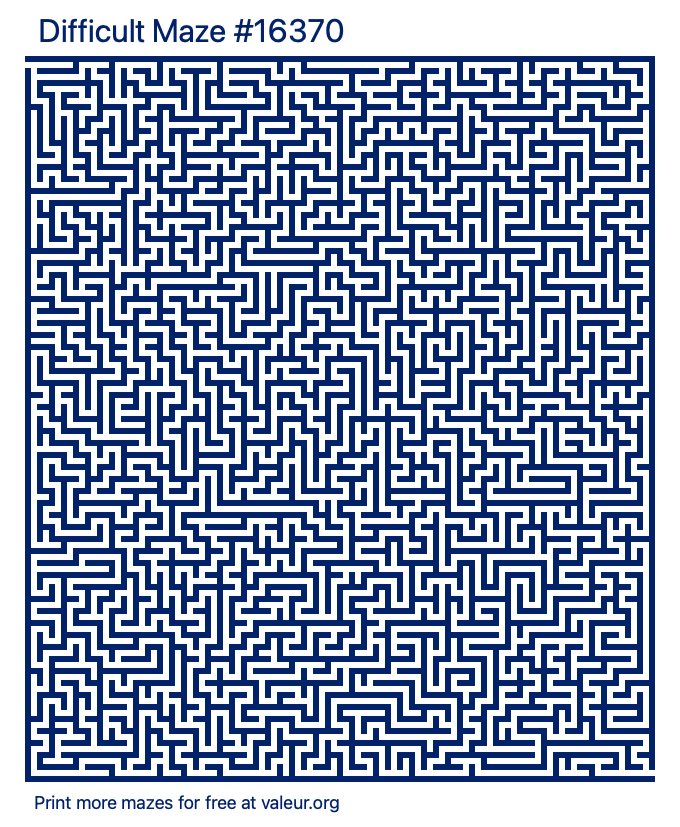 Free Printable Difficult Maze number 16370