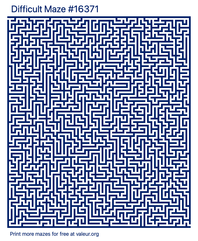 Free Printable Difficult Maze number 16371