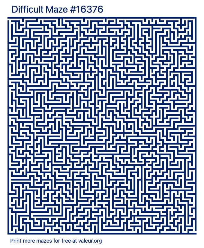 Free Printable Difficult Maze number 16376