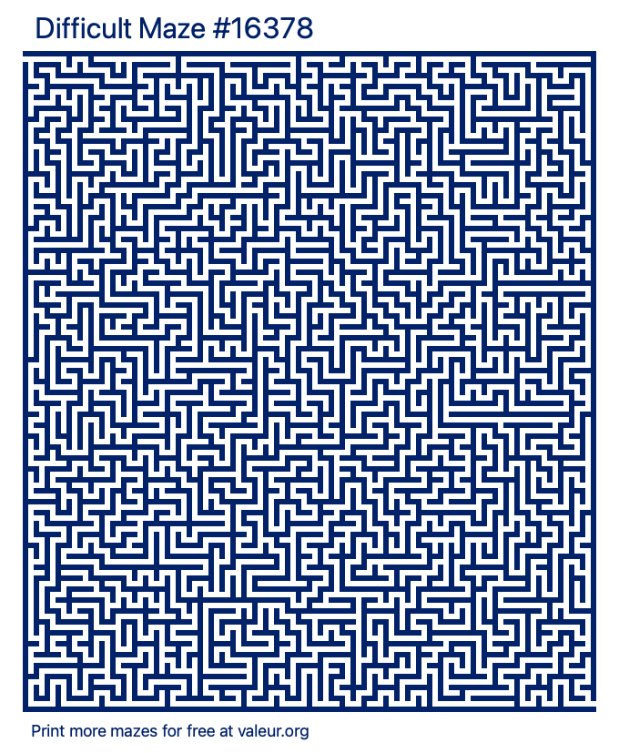 Free Printable Difficult Maze with the Answer 16378