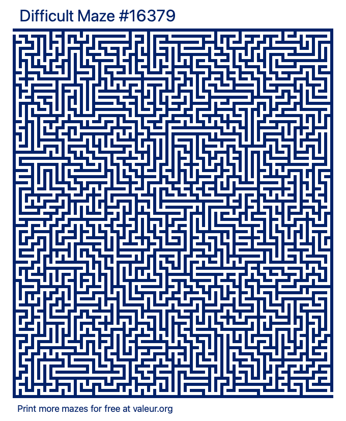 Free Printable Difficult Maze number 16379