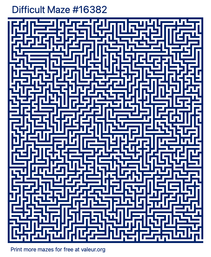 Free Printable Difficult Maze number 16382