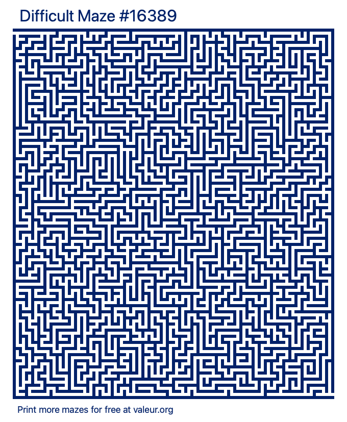 Free Printable Difficult Maze number 16389