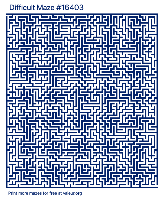 Free Printable Difficult Maze number 16403