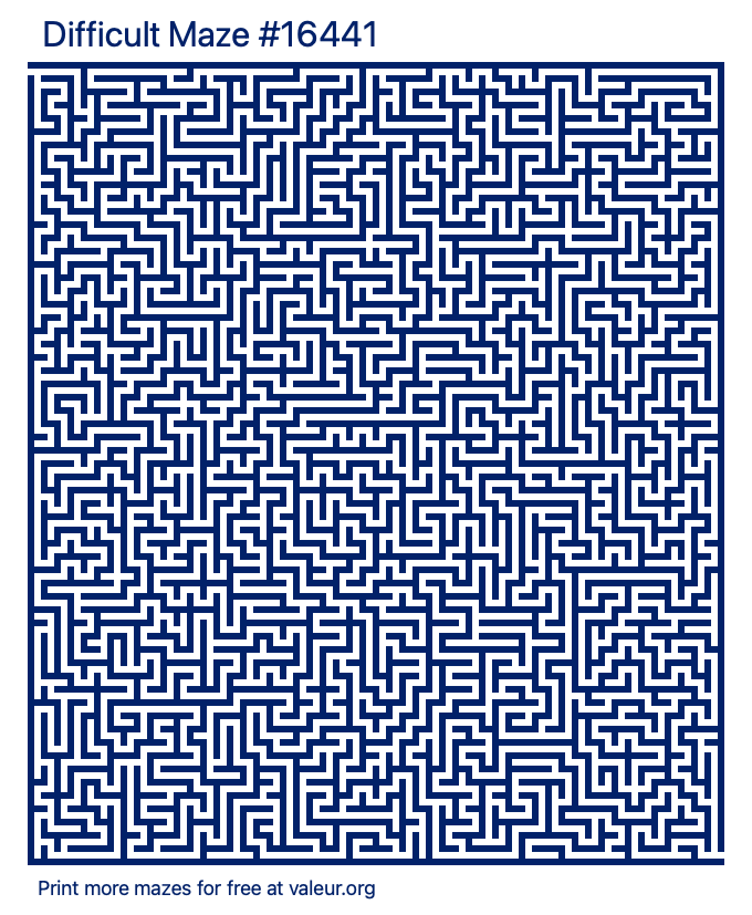Free Printable Difficult Maze number 16441