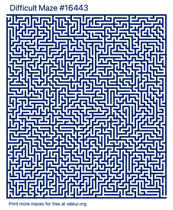 Free Printable Difficult Maze number 16443