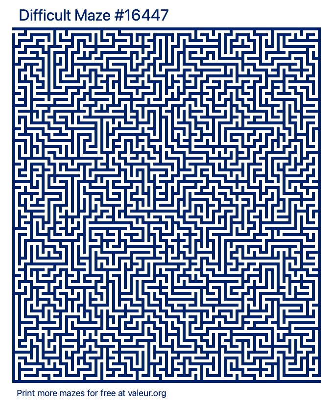 Free Printable Difficult Maze number 16447