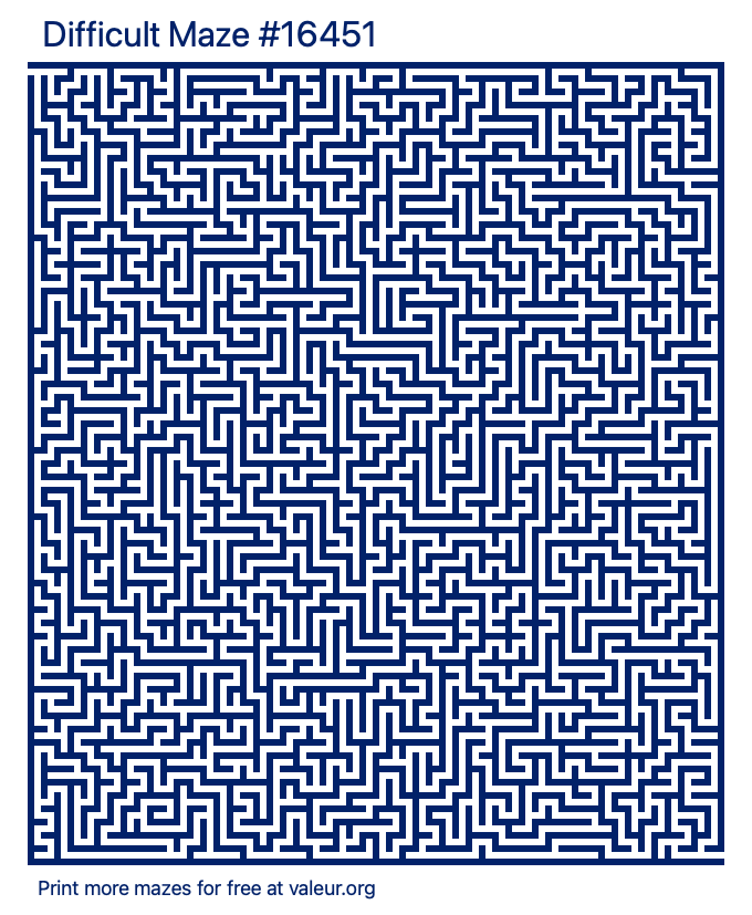 Free Printable Difficult Maze number 16451