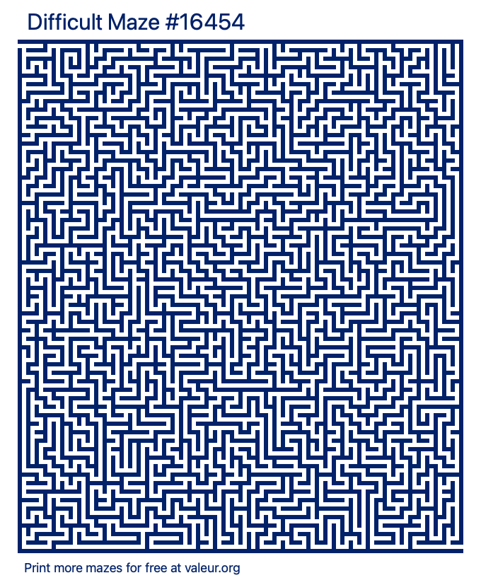 Free Printable Difficult Maze number 16454