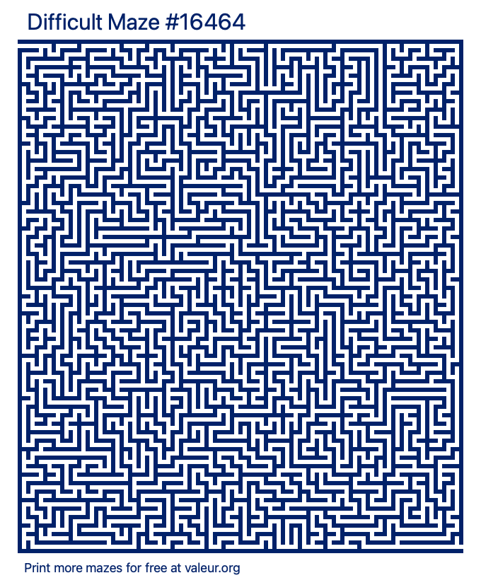 Free Printable Difficult Maze number 16464